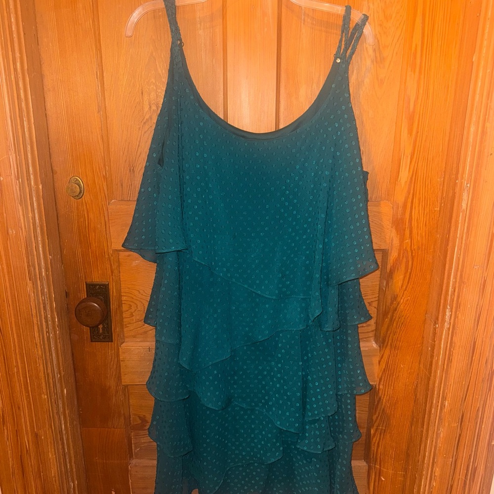 Robbie Bee Teal Textured Dress